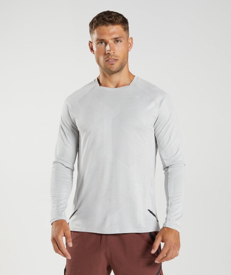 Koszulki Gymshark Apex Long Sleeve Męskie Głęboka Szare | PL 057CVF